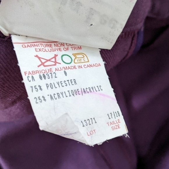 VINTAGE Lana Lee purple burgundy pleated midi skirt size Medium Large @A9 - Picture 5 of 9